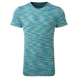 TriDri Unisex Adult Space Dye Performance T-Shirt / Green/Blue